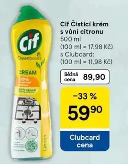 Tesco Cif Čisticí krém s vůní citronu nabídka