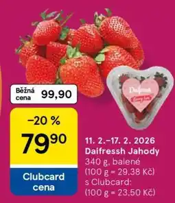 Tesco Daifresh Jahody nabídka