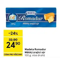 Tesco Madeta Romadur Měkký zrající sýr nabídka