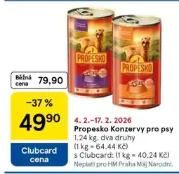 Tesco Propesko konzervy pro psy nabídka
