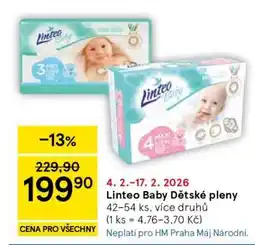 Tesco Linteo Baby Dětské pleny nabídka