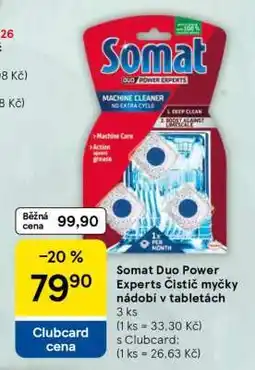 Tesco Somat Duo Power Experts Čistič myčky nádobí v tabletách nabídka