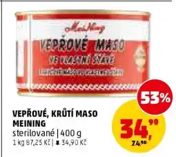 Penny Market VEPŘOVÉ, KRŮTÍ MASO MEINING nabídka