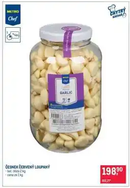 Makro Česnek červený loupaný nabídka