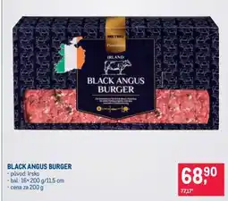 Makro Black Angus burger nabídka