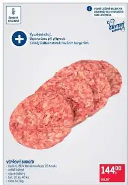 Makro Vepřový burger nabídka