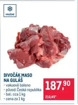 Makro Divočák maso na guláš nabídka