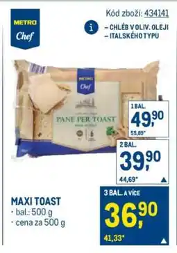 Makro Maxi Toast nabídka