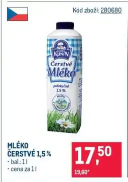 Makro Mléko čerstvé 1,5 % nabídka
