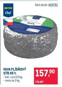 Makro NIVA PLÍSŇOVÝ SÝR 45 % nabídka
