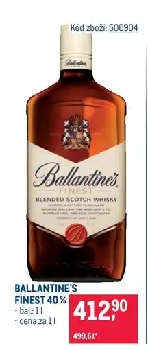 Makro Ballantine’s Finest 40 % nabídka
