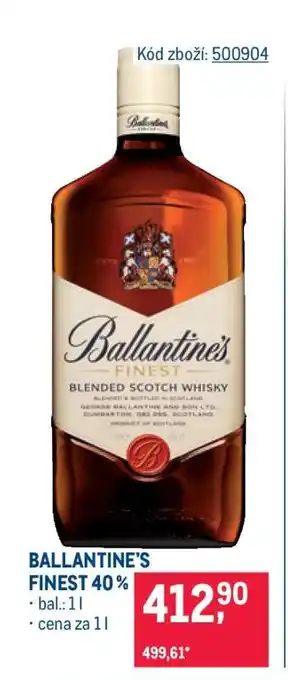Makro Ballantine’s Finest 40 % nabídka