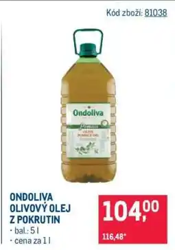Makro Ondoliva olivový olej z pokrutin nabídka