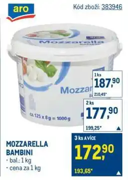 Makro MOZZARELLA BAMBINI nabídka