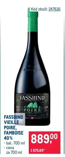 Makro Fassbind Vieille Poire, Famboise 40 % nabídka