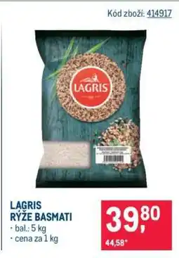 Makro Lagris rýže basmati nabídka