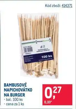 Makro BAMBUSOVÉ NAPICHOVÁTKO NA BURGER nabídka