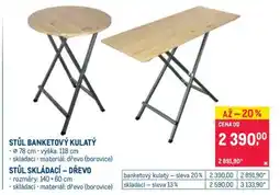 Makro STŮL BANKETOVÝ KULATÝ nabídka