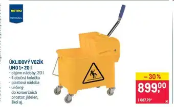Úklidový vozík Uno 1× 20 l