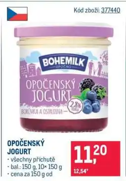 Makro Opočenský jogurt nabídka