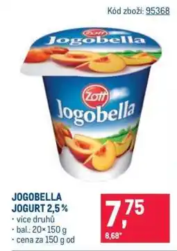 Makro Jogobella jogurt 2,5 % nabídka