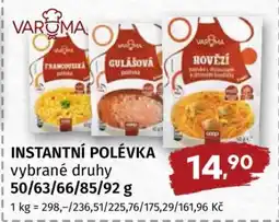 Terno Instantní polévka nabídka