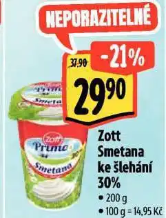 Albert Zott primo smetana ke šlehání nabídka