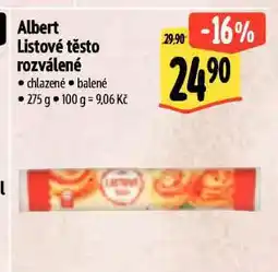 Albert Listové těsto nabídka