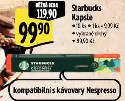 Albert Starbucks kávové kapsle nabídka