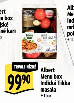 Albert Menu box indická tikka masala nabídka