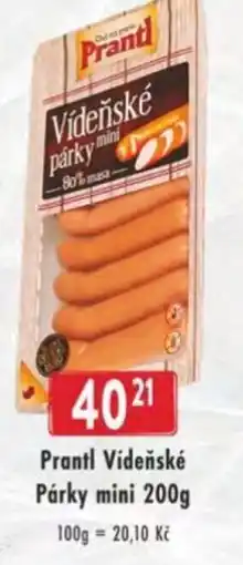 Astur&Qanto Prantl Vídeňské Párky mini nabídka