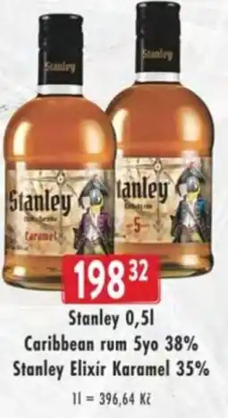 Astur&Qanto Stanley Caribbean rum 5yo 38% Stanley Elixir Karamel 35% nabídka