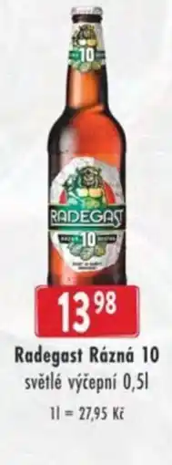 Astur&Qanto Radegast Rázná 10 světlé výčepní nabídka
