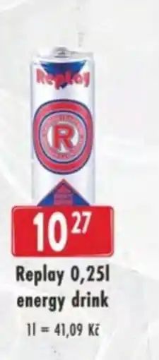 Astur&Qanto Replay energy drink nabídka