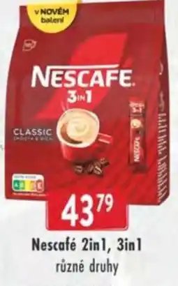 Astur&Qanto Nescafé 2in1, 3in1 nabídka