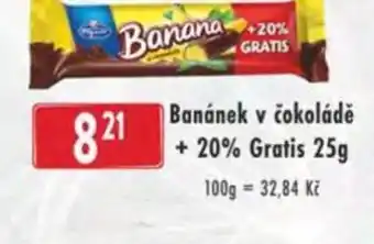 Astur&Qanto Banánek v čokoládě + 20% Gratis nabídka