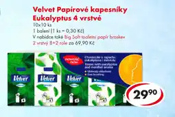 CBA Velvet Papírové kapesníky Eukalyptus 4 vrstvé nabídka