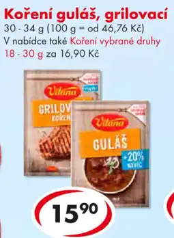 CBA Vitana Koření guláš, grilovací nabídka