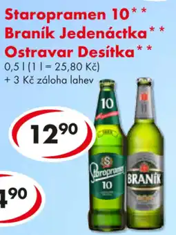 CBA Staropramen 10* Braník Jedenáctka * Ostravar Desítka nabídka