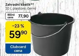 Tesco Zahradní kbelík, 20 l, plastový, černý nabídka