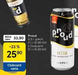 Tesco Proud, 0.5 l, plech nabídka