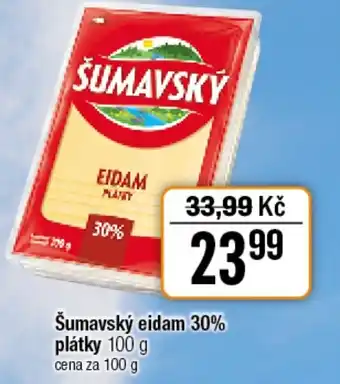 Šumavský eidam 30% plátky