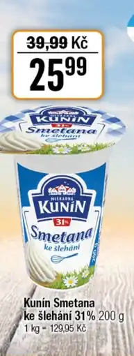 TEMPO Kunín Smetana ke šlehání 31% nabídka