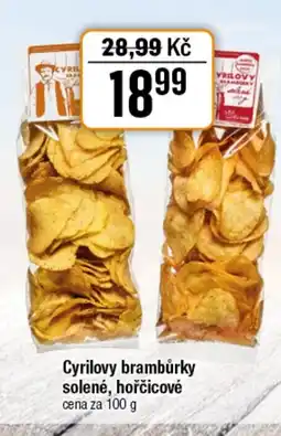 TEMPO Cyrilovy brambůrky solené, hořčicové nabídka