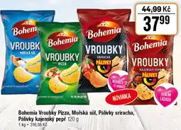 TEMPO Bohemia Vroubky Pizza, Mořská sůl, Pálivky sriracha, Pálivky kajenský pepř nabídka
