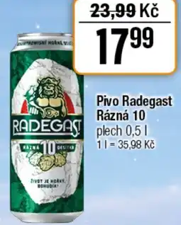TEMPO Pivo Radegast Rázná 10 nabídka