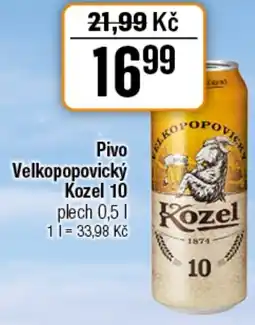 TEMPO Pivo Velkopopovický Kozel 10 nabídka