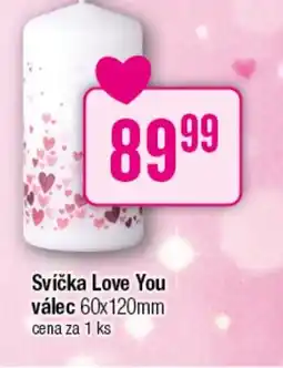 TEMPO Svíčka Love You válec nabídka