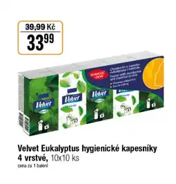 TEMPO Velvet Eukalyptus hygienické kapesníky 4 vrstvé nabídka