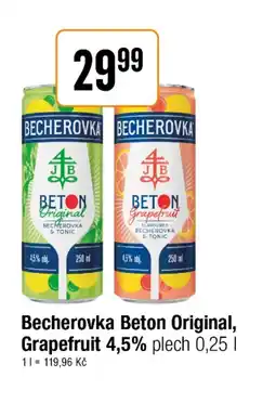 TEMPO Becherovka Beton Original, Grapefruit 4,5% nabídka